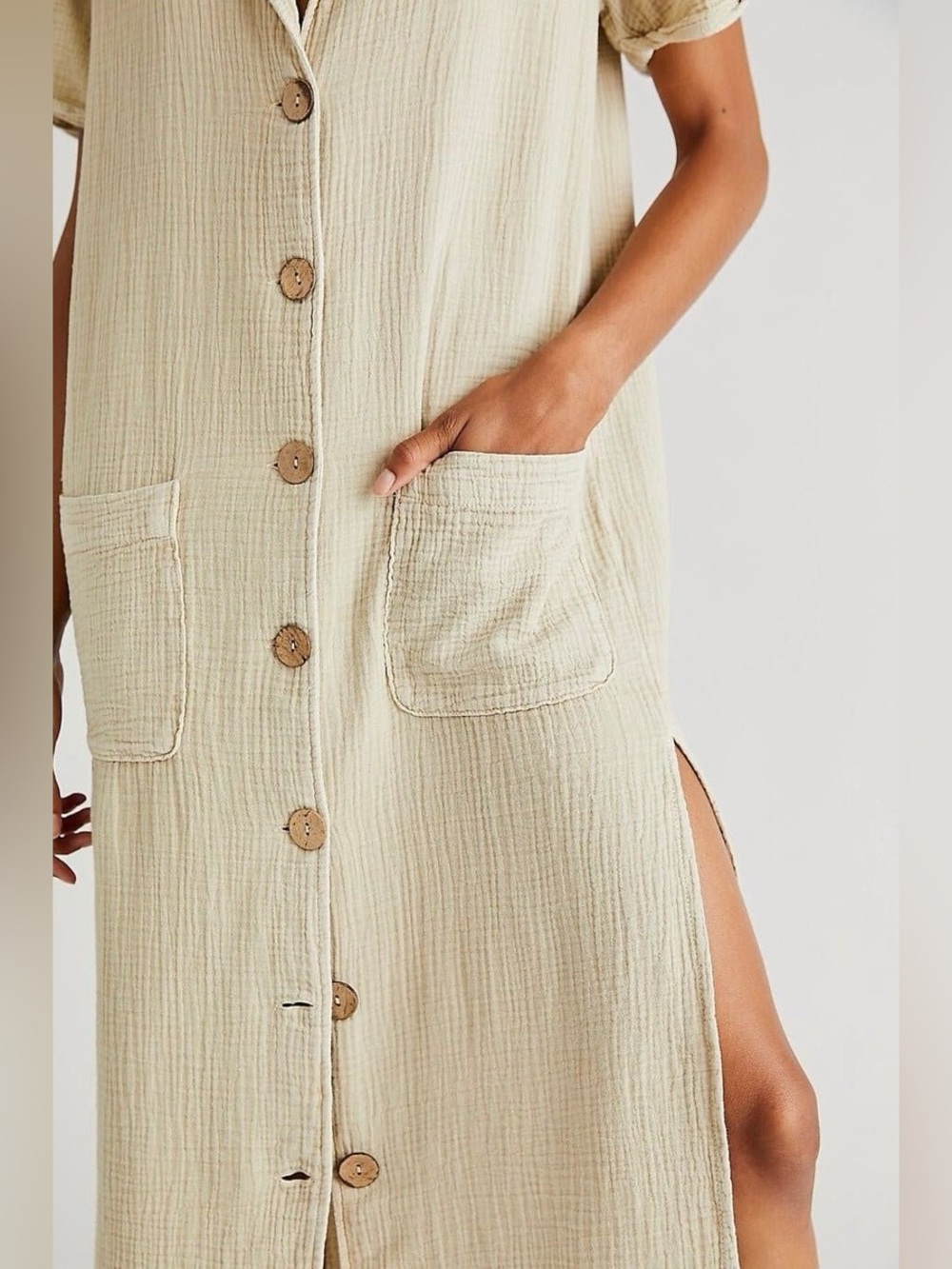 Free People Almeda Buttondown 100%
Cotton Dress Size Small - Picture 3 of 9